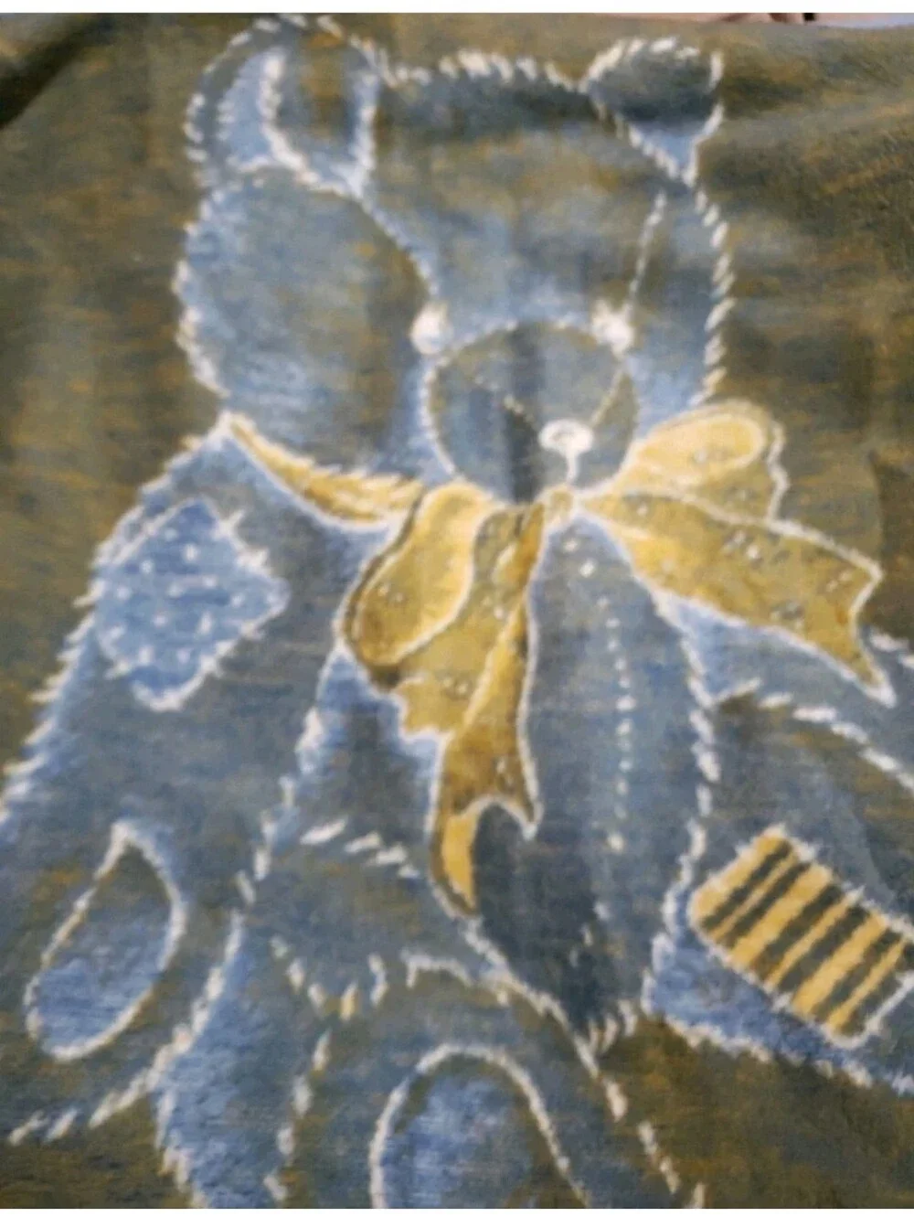 Vtg Biederlack Aurora Cherished Teddies Fleece Throw Blanket 37